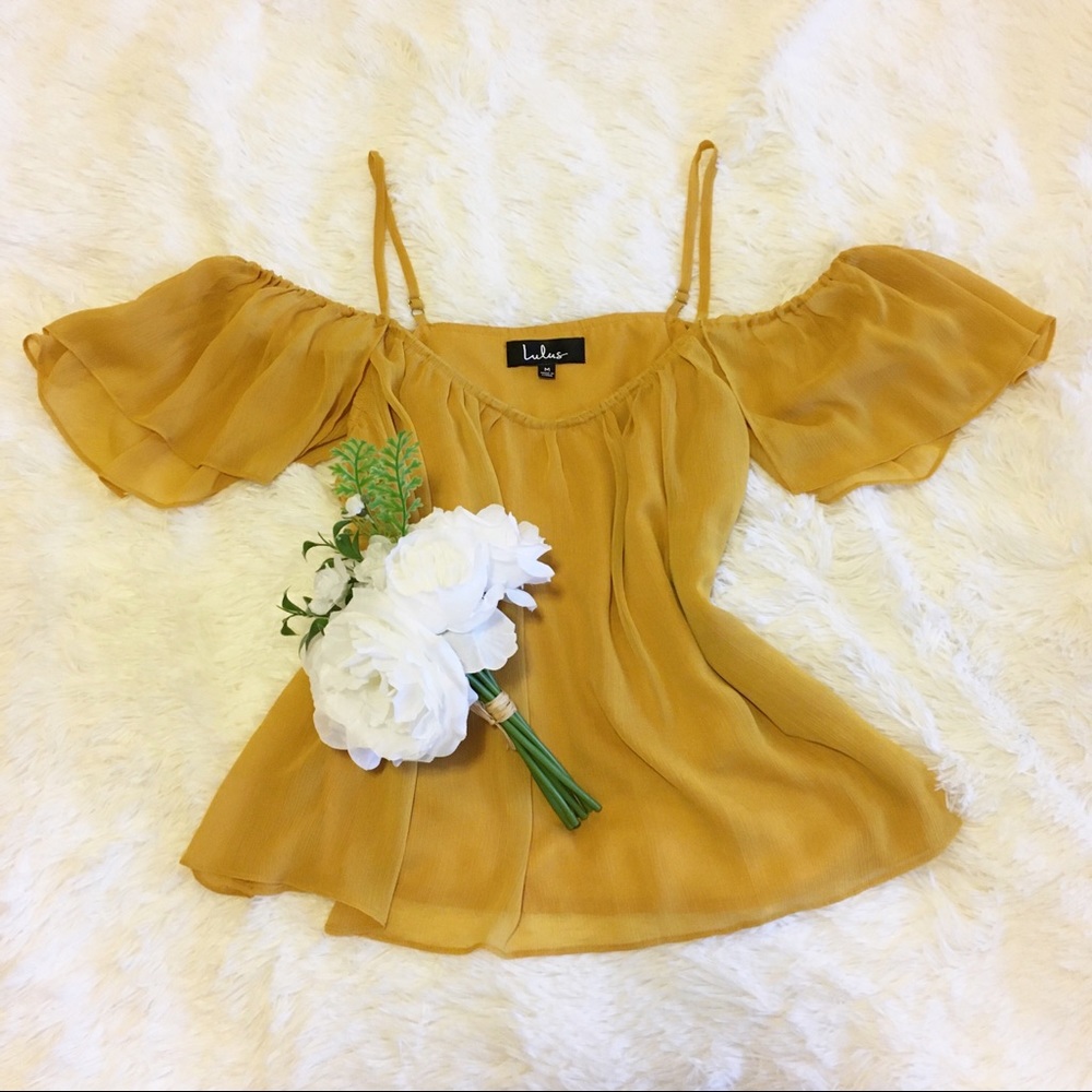 Offshoulder Top (Mustard)